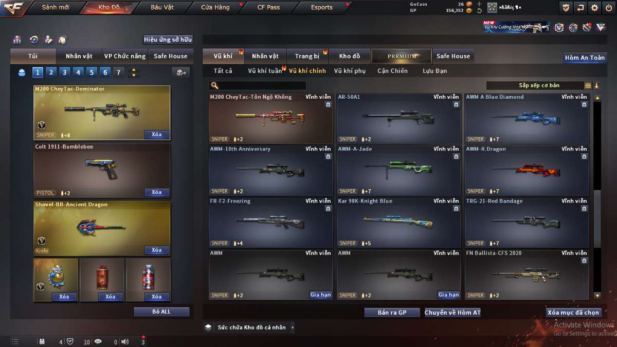 shop acc cf uy tin gia re